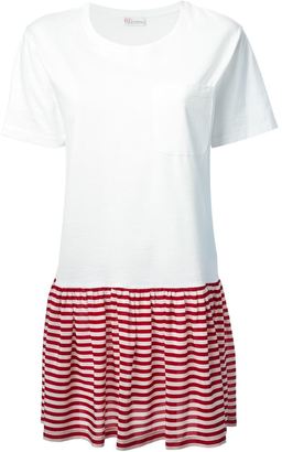 RED Valentino striped hem T-shirt dress