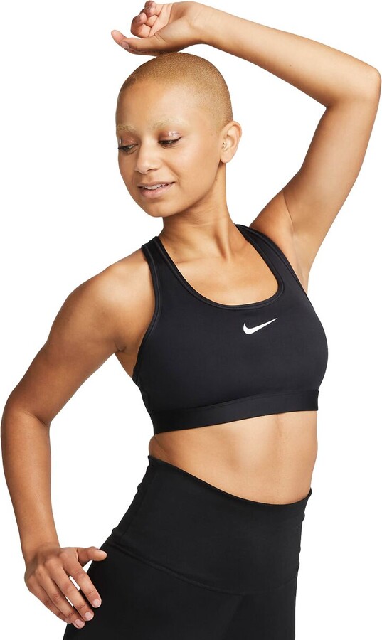 Nike Women's Alpha High-Support Padded Striped Sports Bra in Black -  ShopStyle