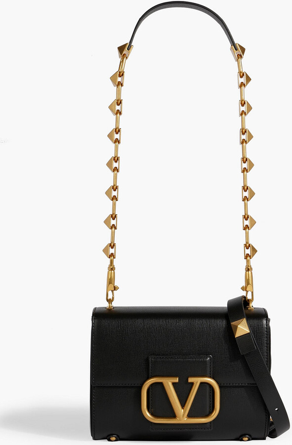Valentino Garavani VLOGO Stud Sign lizard-effect leather shoulder bag