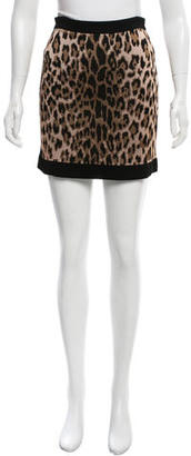 Balmain Leopard-Patterned Mini Skirt