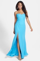 Thumbnail for your product : Faviana Back Cutout Strapless Dress with Shawl
