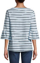 Thumbnail for your product : Jones New York Striped Bell-Sleeve Top