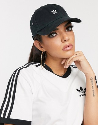 adidas small logo adjustable cap in black - ShopStyle Hats
