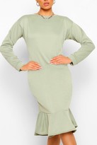 Thumbnail for your product : boohoo Frill Hem Midi jumper Dress