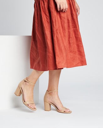 Spurr Women's Neutrals Open Toe Heels - Railey Heels - Size 8 at The Iconic