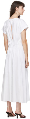 Esse Studios SSENSE Exclusive White Gathered Mid-Length Dress