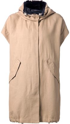 Brunello Cucinelli short sleeve hooded coat