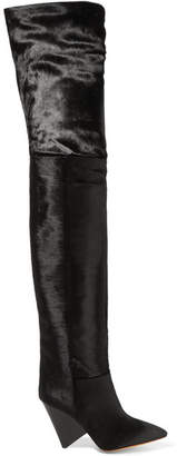 Isabel Marant Lostynn Calf Hair Over-the-knee Boots