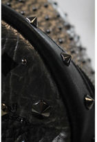 Thumbnail for your product : MCM Diamond Visetos Metallic Silver Studded Mini Backpack Handbag EVHB