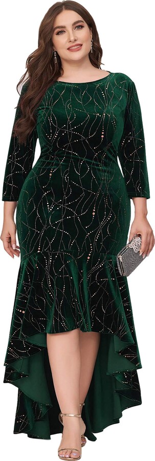 plus size fishtail dress