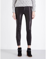 Thumbnail for your product : J Brand Ladies Black Leather Noir L8001 Super-Skinny Mid-Rise Leggings, Size: 23