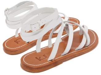 K. Jacques Zenobie Wraparound Leather Sandals - Womens - White
