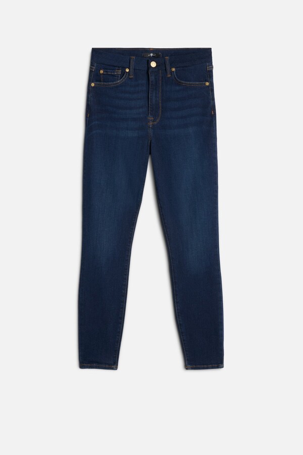 7 For All Mankind Slim Illusion High Waist Ankle Skinny in Tried and True