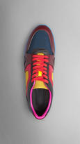 Thumbnail for your product : Burberry The Field Sneaker in Colour Block Leather and Mesh