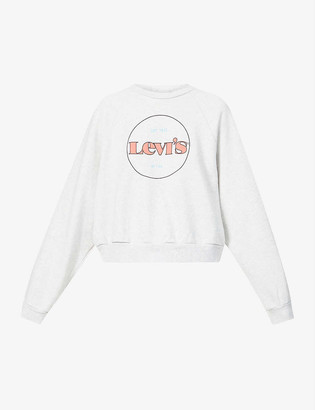 levi white women's sweatshirt