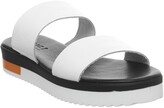 Thumbnail for your product : Office Stadium Double Strap Wedged Sandals White Croc Leather