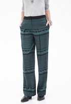 Thumbnail for your product : Forever 21 FOREVER 21+ Contemporary Ikat Print Wide-Leg Trousers