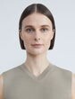 Thumbnail for your product : Lafayette 148 New York Finespun Voile Ribbed V Neck Sleeveless Top