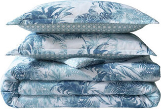 Tommy Bahama Home Tommy Bahama Legacy Palms Cotton Reversible Blue Comforter Set