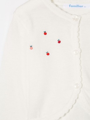 Familiar Embroidered Apple Cardigan