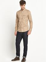 Thumbnail for your product : Goodsouls Mens Long Sleeve Twill Shirt - Stone