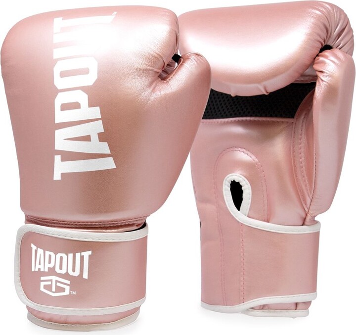 Tapout Women's Boxing Gloves With Mesh Palm, 10 oz., Metallic