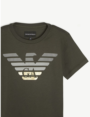 Emporio Armani Eagle logo-print cotton T-shirt 4-16 years