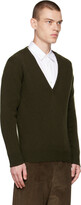 Thumbnail for your product : Husbands Green V-Neck Sweater