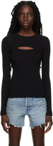Thumbnail for your product : AGOLDE Black Lyza Cut-Out Long Sleeve T-Shirt