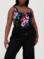 Thumbnail for your product : V By Very Curve Jersey Banded Hem Vest - Tropical