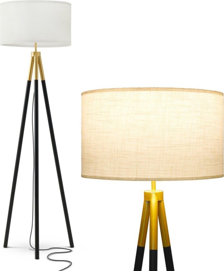 Brightech Levi Led Modern Tripod Standing Floor Lamp with Drum Shade ShopStyle