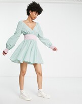 Thumbnail for your product : Topshop Tall stripe mix and match mini dress in multi