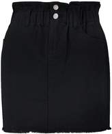 Thumbnail for your product : boohoo Elastic Ruffle Waist Denim Mini Skirt
