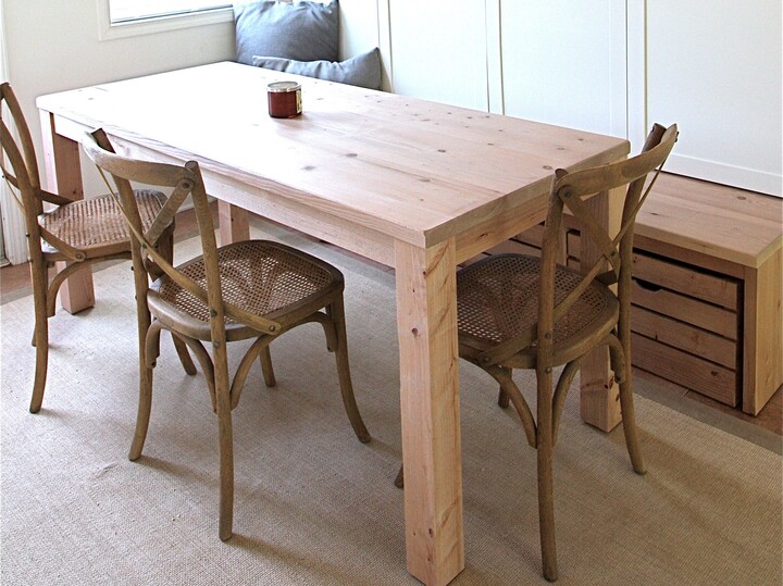 Etsy Rustic Wood Table Handmade Parsons Style