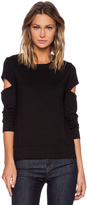 Thumbnail for your product : Monrow Heather Fleece Open Sleeve Sweatshirt