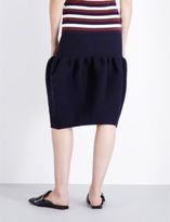 Thumbnail for your product : Victoria Beckham Balloon ribbed-knit wool skirt