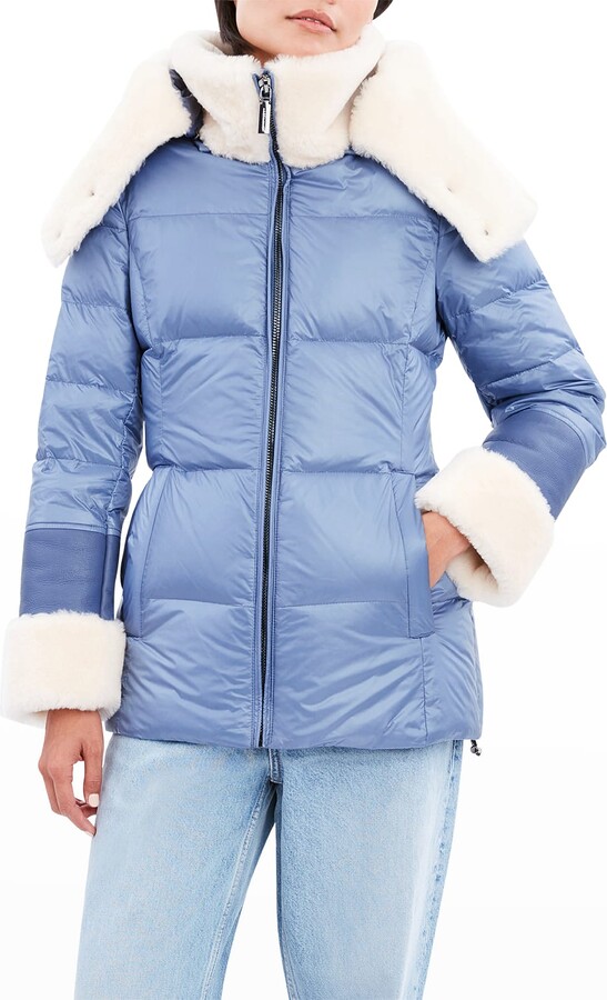discount 84% WOMEN FASHION Jackets Fur Navy Blue S On Parle de Vous vest 