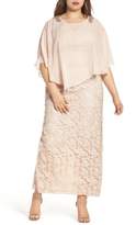 Thumbnail for your product : Decode 1.8 Decode Poncho Over Floral Lace Dress
