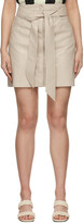 Thumbnail for your product : Nanushka Beige Vegan Leather Meda Short Skirt