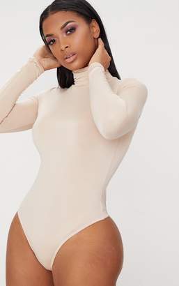 PrettyLittleThing Shape Nude Slinky Bodysuit