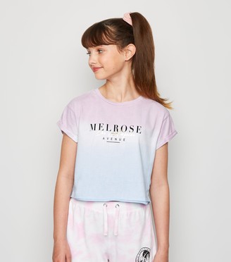New Look Girls Tie Dye Melrose Slogan T-Shirt