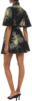Thumbnail for your product : Valentino Tie-neck Printed Silk Mini Wrap Dress
