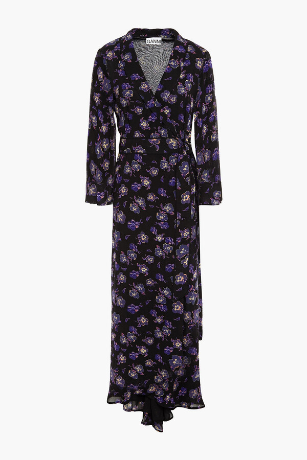 ganni white floral dress