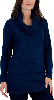 Karen Scott Women's Cowl Neck Tunic Sweater, Created for Macy's