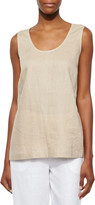 Thumbnail for your product : Go Silk Plus Size Linen Scoop-Neck Tank