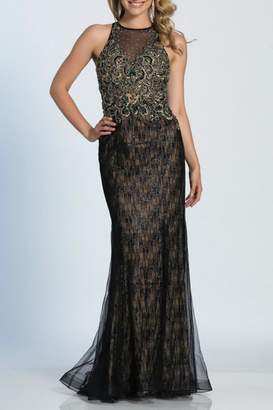 Dave and Johnny Embroidered Gown