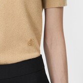 Thumbnail for your product : Burberry Silk Trim Monogram Motif Cashmere Top