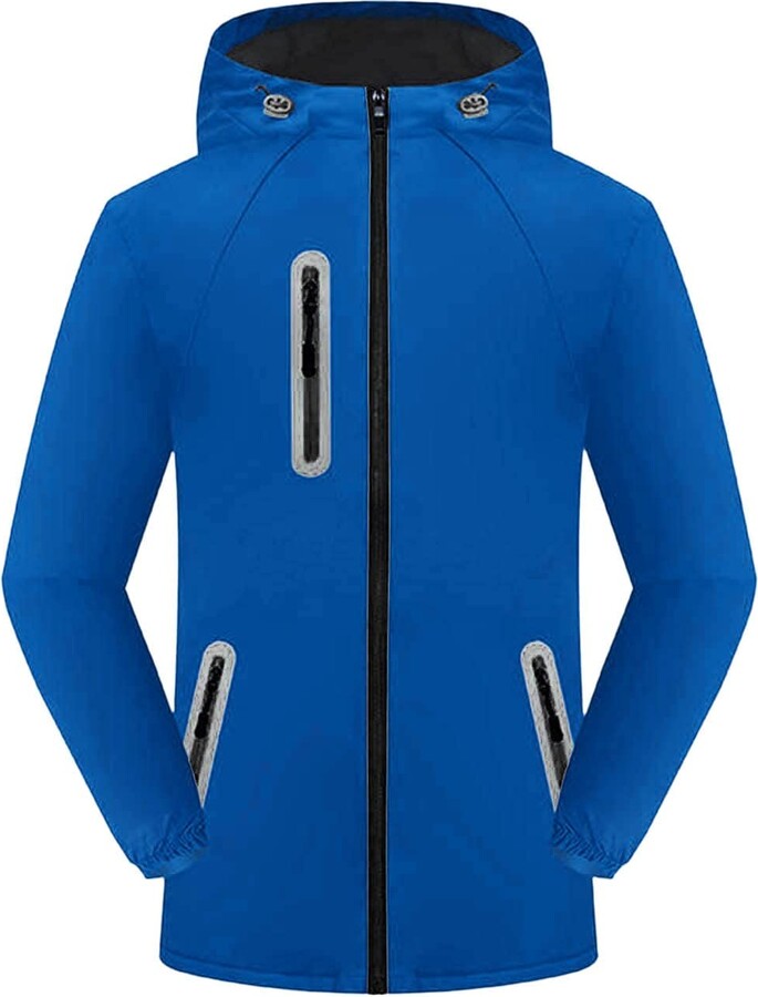 Generic Long Hoodie Women's Outdoor Waterproof Raincoat Long with Belt