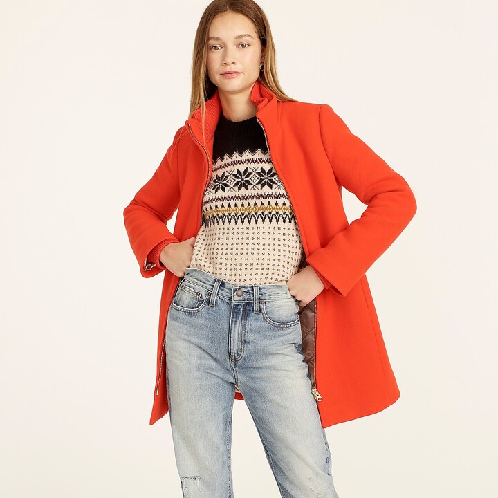 red wool coat petite