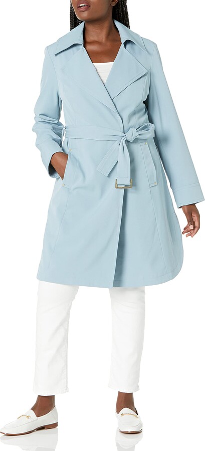 Dusty Blue Coat | Shop the world's largest collection of fashion | ShopStyle
